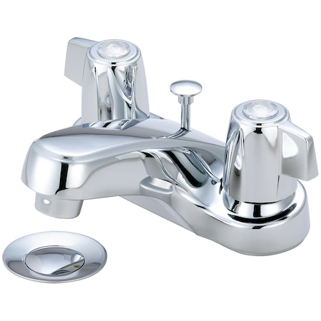Olympia Faucets Two Handle Bathroom Faucet, NPSM, Centerset, Polished Chrome, Weight: 2.8 L-7292